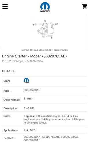 New genuine mopar - mopar, 56029783af